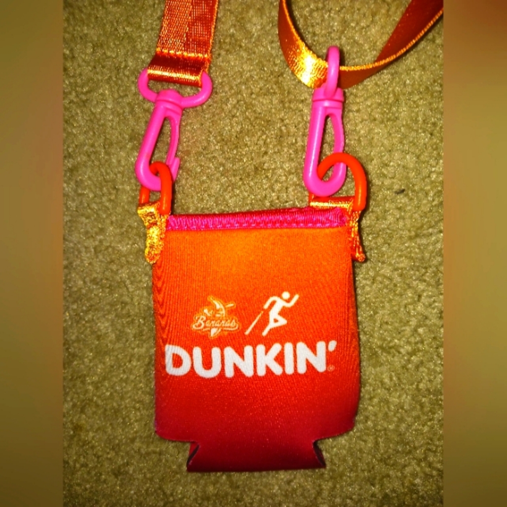 Cute, new Savannah Bananas And Dunkin' Koozie Lanyard. New, unused. Adjustable.